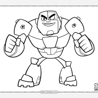 teen titans go cyborg coloring pages