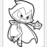 teen titans go raven coloring pages