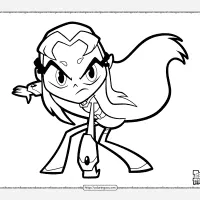 teen titans go starfire pdf coloring pages