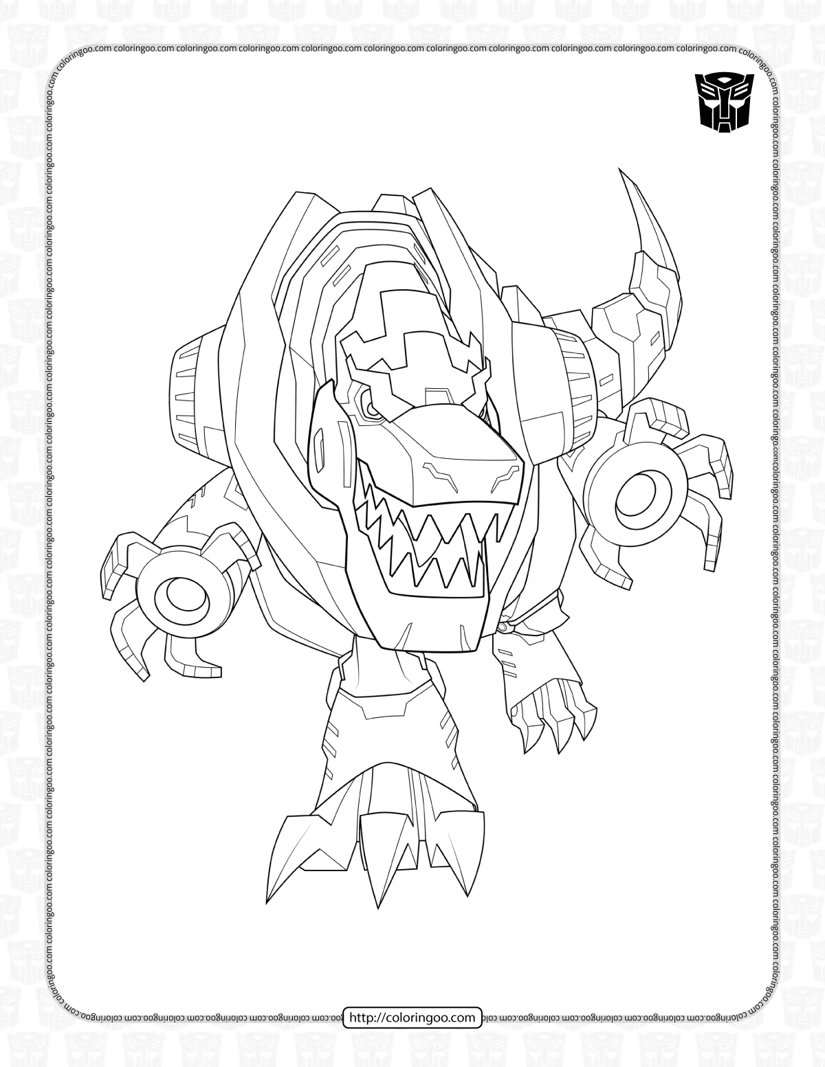 Transformers Grimlock Pdf Coloring Pages 1 transformers grimlock pdf coloring pages