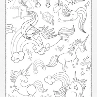 Unicorns Doodle Pdf Coloring Page 6 unicorns doodle pdf coloring page