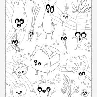 Veggies Doodle Pdf Coloring Page 16 veggies doodle pdf coloring page