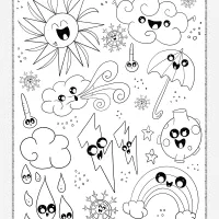 Weather Doodle Pdf Coloring Page 7 weather doodle pdf coloring page