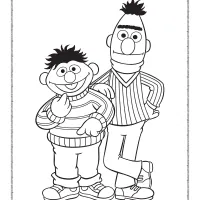 bert and ernie best friends coloring pages