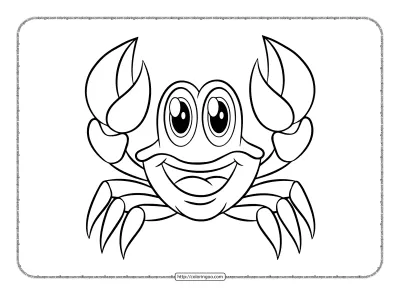 Crab Coloring Pages for Children