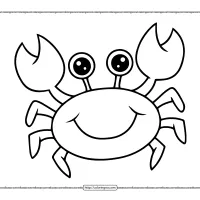 Cute Smiling Crab Coloring Pages 14 cute smiling crab coloring pages