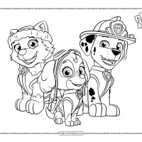 Everest Skye and Marshall Coloring Pages 88 everest skye and marshall coloring pages
