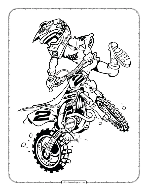 Honda Off Road Bike Pdf Coloring Pages 1 honda off road bike pdf coloring pages