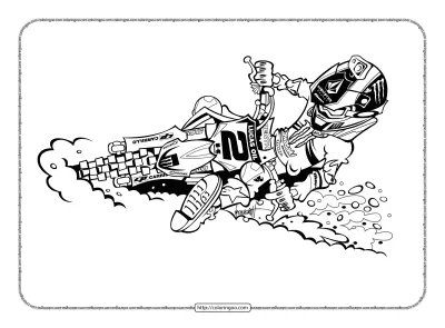 Kawasaki Off Road Bike Pdf Coloring Pages