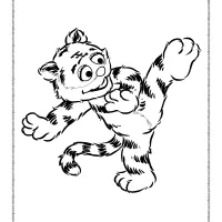 lily loves to practice martial arts coloring sheet