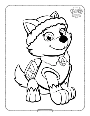 Paw Patrol Everest Coloring Sheet