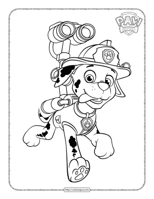 Paw Patrol Marshall Coloring Sheet