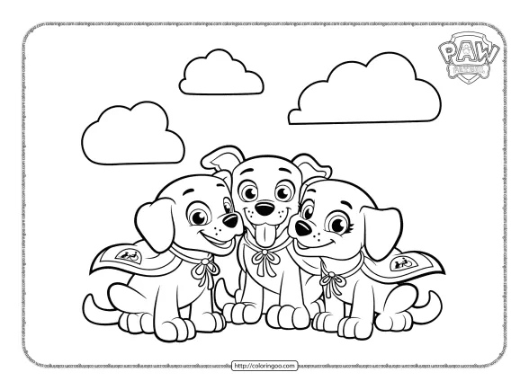 Paw Patrol Puppies Coloring Pages 1 paw patrol puppies coloring pages