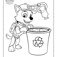 Paw Patrol Rocky Recycles Waste Coloring Page 64 paw patrol rocky recycles waste coloring page