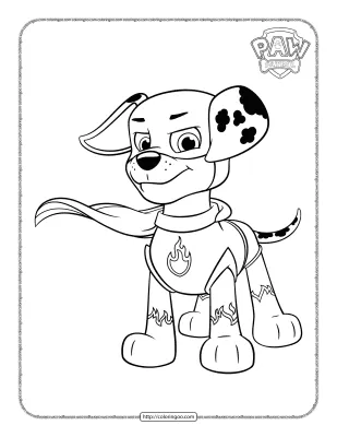 Paw Patrol Super Chase Coloring Page