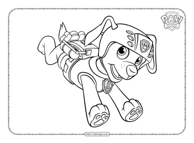 Paw Patrol Zuma Coloring Sheet