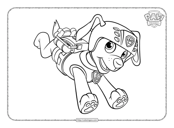 Paw Patrol Zuma Coloring Sheet 1 paw patrol zuma coloring sheet