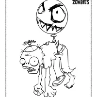 Plants vs Zombies Balloon Zombie Coloring Pages 15 plants vs zombies balloon zombie coloring pages