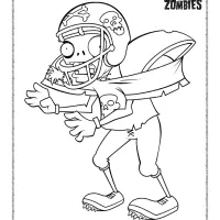 Plants vs Zombies Football Zombie Coloring Pages 16 plants vs zombies football zombie coloring pages