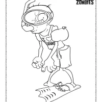 Plants vs Zombies Snorkel Zombie Coloring Pages 18 plants vs zombies scuba zombie coloring pages