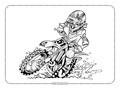 Printable Bike Coloring Pages