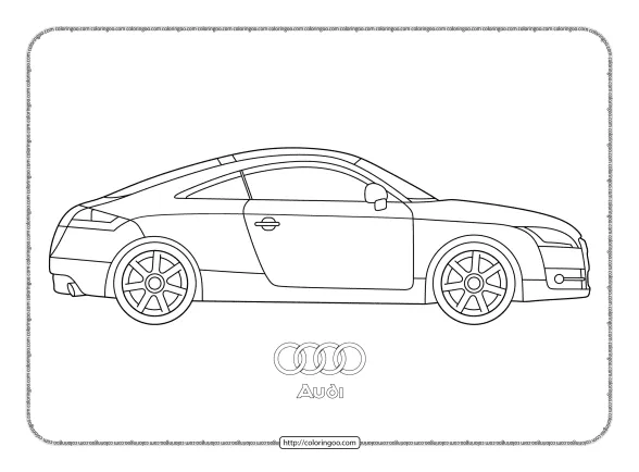 Printable Cars Audi TT Coloring Pages 1 printable cars audi tt coloring pages