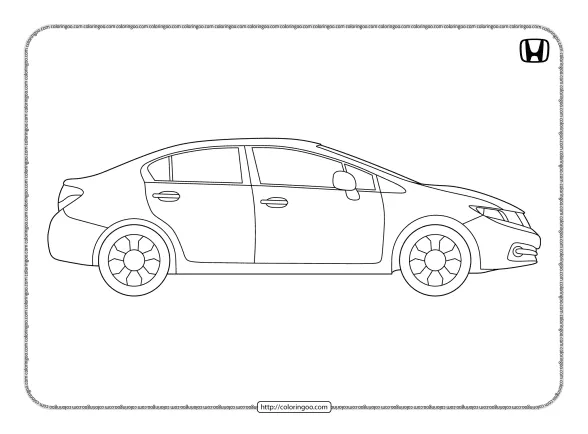 Printable Cars Honda Civic 2014 Coloring Pages 1 printable cars honda civic 2014 coloring pages