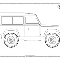 Printable Cars Land Rover Defender 90 Coloring Page 76 printable cars land rover defender 90 coloring page