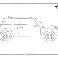 Printable Cars Mini Cooper Coloring Page 68 printable cars mini cooper coloring page