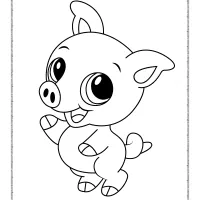 printable cute baby pig coloring pages