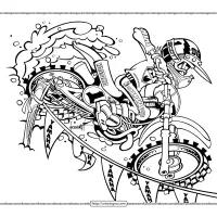 printable dirt bike coloring pages