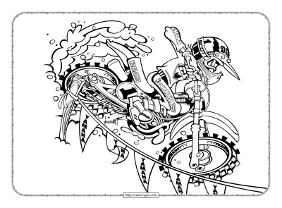 Printable Dirt Bike Coloring Pages