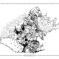 printable dirt motorcycle coloring pages