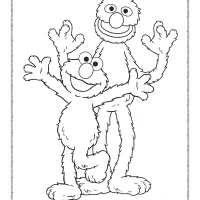 printable elmo and louie pdf coloring pages