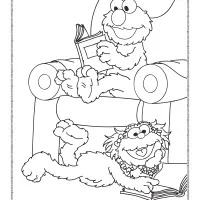 printable elmo and zoe pdf coloring pages