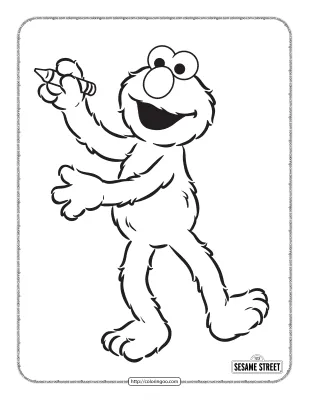 Printable Elmo Pdf Coloring Pages