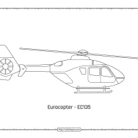 printable eurocopter ec135 coloring page