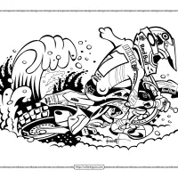 printable motorcycle coloring pages