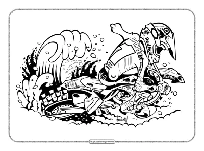 Printable Motorcycle Coloring Pages