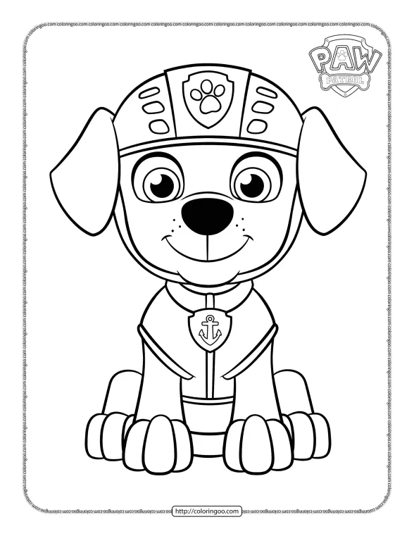 Printable Paw Patrol Zuma Coloring Sheet 1 printable paw patrol zuma coloring sheet