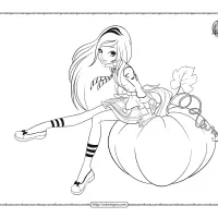 regal academy rose cinderella coloring sheet