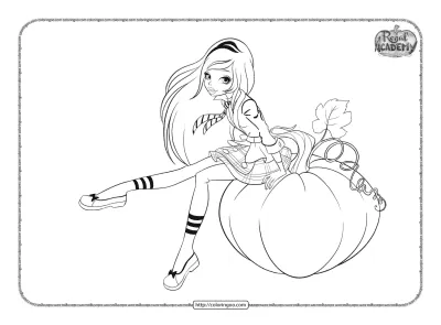Regal Academy Rose Cinderella Coloring Sheet