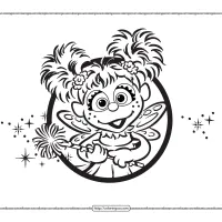 sesame street abby cadabby coloring sheet