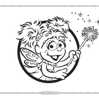 sesame street abby cadabby pdf coloring page