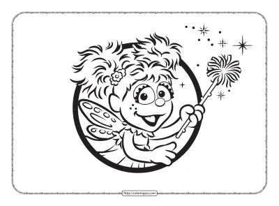 Sesame Street Abby Cadabby Pdf Coloring Page