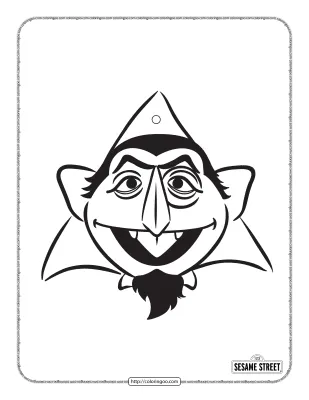 Sesame Street Count Von Count Coloring Pages