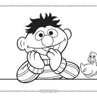 sesame street ernie pdf coloring pages