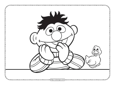 Sesame Street Ernie Pdf Coloring Pages