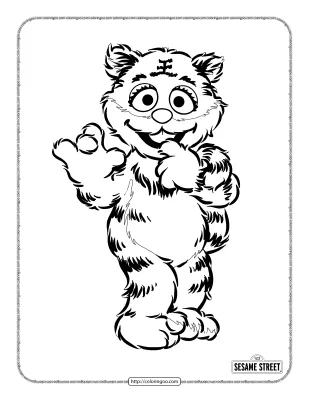 Sesame Street Lily Pdf Coloring Page