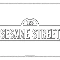 Sesame Street Pdf Outline Signboard Logo 20 sesame street pdf outline signboard logo